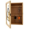 NIHUIFDPY Key Cabinet Wall Mounted, Wood Key Box with 6