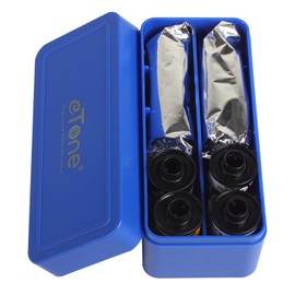 eTone Hard Plastic Film Storage Box Case for 120 135 220 35 mm Film Mix Colour Hard Plastic Film Storage Box Case Container (Blue)