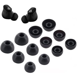 Replacement Earbuds Tips Silicone Eartips for Beats Studio Buds + / Beat Studio Buds Headphones Fit in Case Buds Tips,6 Pairs S/M/L 3 Size,Black