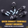 Swpeet 30Pcs 5 Sizes Thermal Circuit Breaker with Quick Connect
