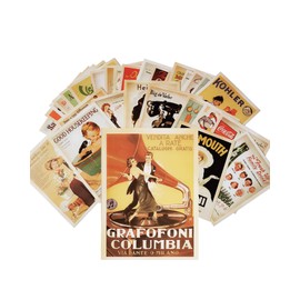Fancyoung 32 PCS 1 Set Vintage Retro Old Poster Postcard Greeting Cards Souvenir Gifts for Worth Collecting