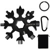 ZOEKIM 18-in-1 Snowflake Multitool, Stainless Steel Snowflakes Multitool Keychain, Combination