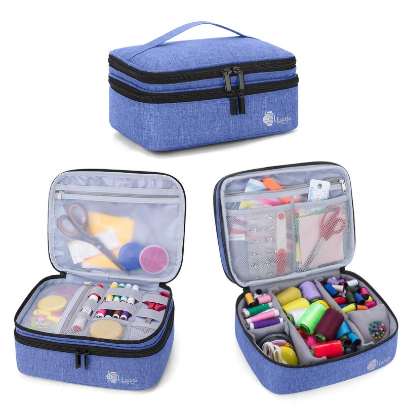 Luxja Double-layer Sewing Supplies Organizer, Sewing Accessories Organizer for Needles,