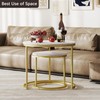 Otterease Nesting Tables Set of 2, Round Coffee Table, Small