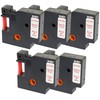 5 Compatible Label Tapes 45015 S0720550 Red on White 12