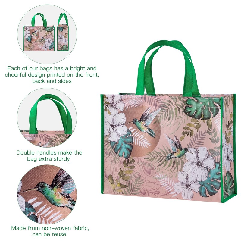 WRAPAHOLIC Large Reusable Gift Bag with Handles - 10 x