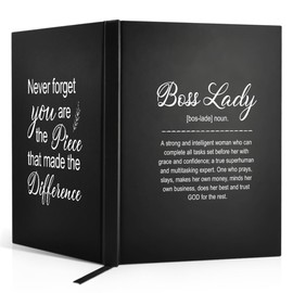 WUUCKOO Boss Lady Definition 80 Sheets 160 Pages Blank Double-sided Hardcover Notebook, Appreciation Gift for Boss Lady Thank You Gift, Retirement Gift for Boss Lady Female Leader, Boss Gift for Women