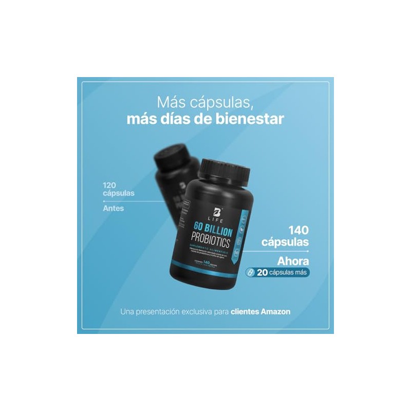 Life Probióticos Billones Ufc 140 Cápsulas Liberación Retardada