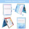 Clipboard Folio with Refillable Notepad, 5 Dividers with 10 Pockets