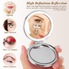 Healeved Tragbarer Spiegel, Mini-Klappspiegel, Reisespiegel, Handspiegel, kleiner runder Taschenspiegel mit