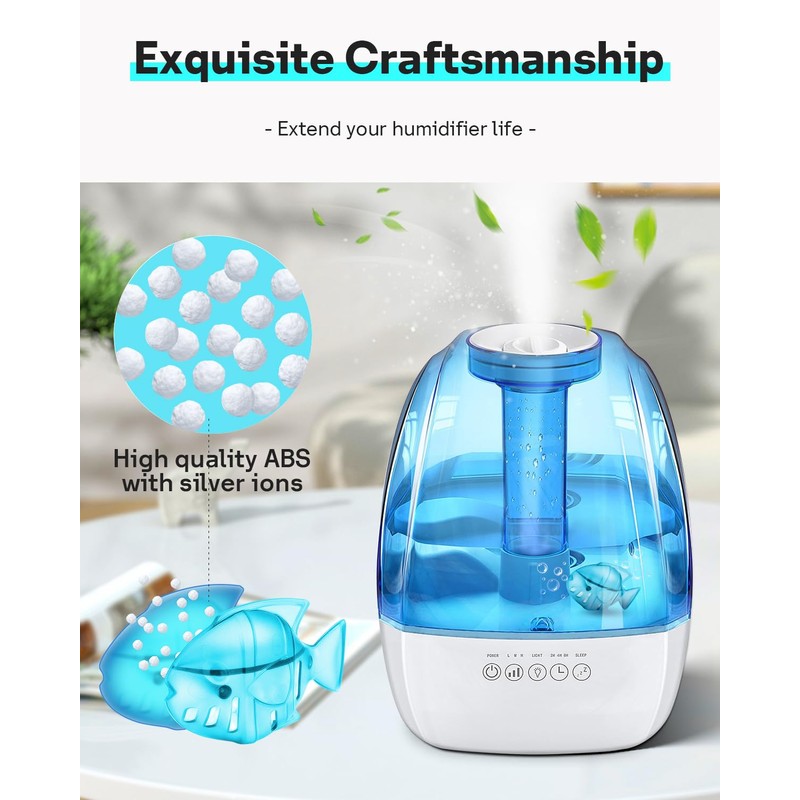 Leemone Humidifier Cleaning Fish for Humidifiers & Fish Tanks, 10