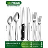 PHILIPALA Silverware Set, 48-Piece Flatware Set with Steak Knives for