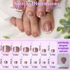 Lifextol 216PC Press on Toenails for Women Fake Toe Press