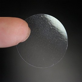 Seal Stickers, 1.0 inch (25 mm), Round Shape (200 Pieces), Transparent, Commercial Seal Stickers, 1.0 inches (2.5 cm), 4 Sheets (50 Sheets Per Sheet), Made in Japan