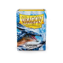 10 Packs Dragon Shield Matte Sapphire Standard Size 100 ct Card Sleeves Display Case