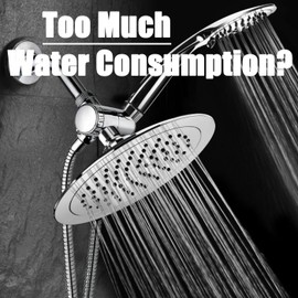 Bestgle 2 Set Shower Flow Reducer Limiter Water Saver Adapter 1/2 Inch Flow Restrictor Control Valves for Fixed Head and Handheld Shower, 2X Restrictor Valve & 14x Flows