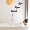 KOYILTD 3 Pieces Bathroom Decoration Wooden Bathroom Wall Sculptures Relaxation