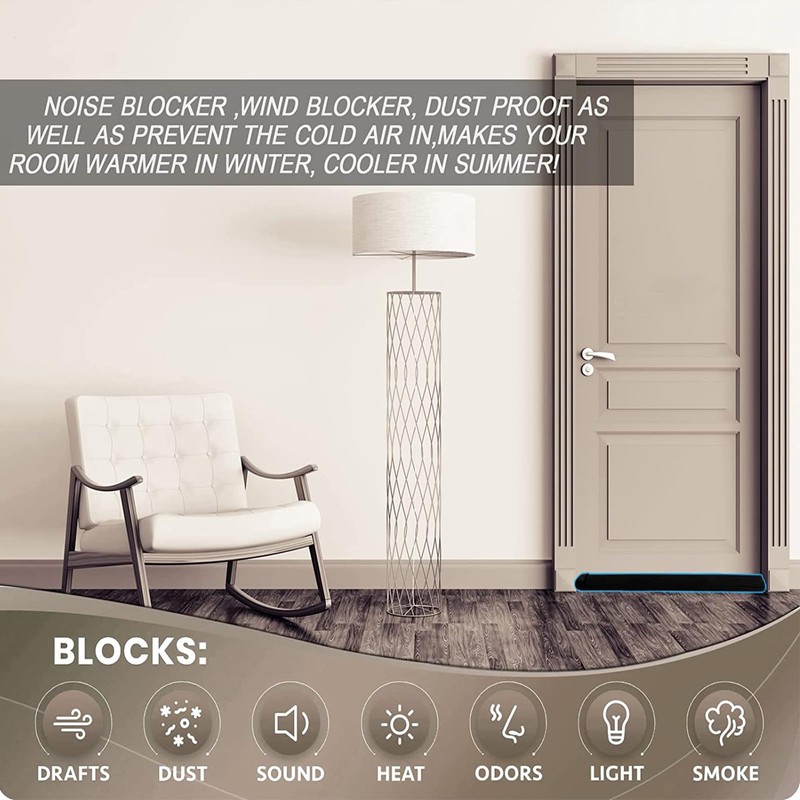 LEFAFA Door Draft Stopper, Under Door Draft Blocker Weather Stripping