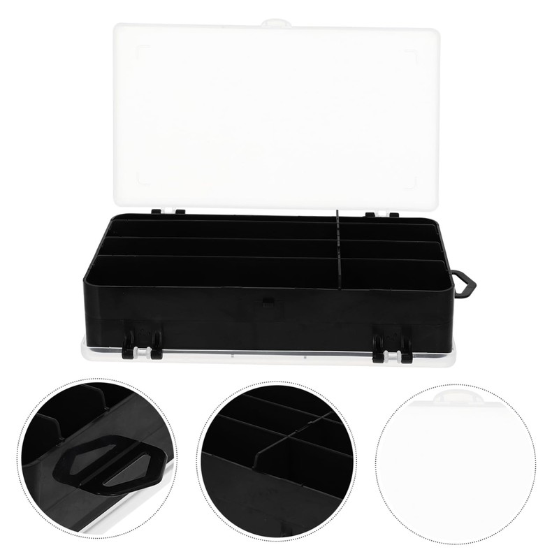 Totority 3pcs Fishing Tool Box with Compartments Portable Storage Case