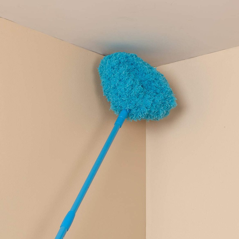 Reusable Microfiber Ceiling Fan Duster with Extendable Handle, Removable Polyester