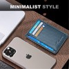 Travelambo Front Pocket Minimalist Leather Slim Wallet RFID Blocking Carbon