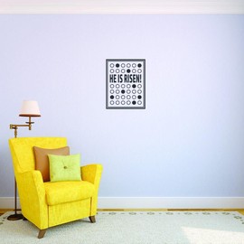 Decals He is Risen Wall Art Size 20 Inches X 40 Inches 22 Colors Available