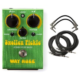 Way Huge Swollen Pickle MKII Guitar Effects Pedal w/(2) 6" patch cables (2) 18.6' cables