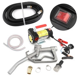 Artudatech Electric Fuel Transfer Pump Diesel Kerosene Oil Commercial Auto 12V DC w/Nozzle