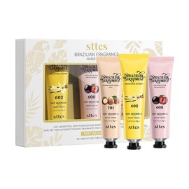 Sttes Brazilian Fragrance Hand Cream 602#608#701# (3.17 fl.oz / 90g) – Gourmet Fragrance (Caramel Vanilla + Dragon Fruit + Roasted Nuts) Mineral Oil Free |
