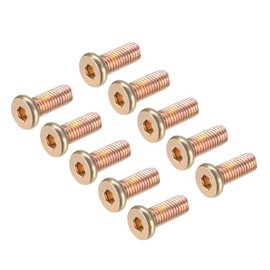 sourcing map M8x20mm Furniture Screw Hex Socket Machine Screws Zinc Plated Fasteners Bolts Full Thread Carbon Steel 10Pcs