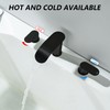 DOUBLUOEG Matte Black Roman Tub Faucet Deck Mount Waterfall Bathtub