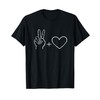 Love and Peace Minimalist Graphics T-Shirt
