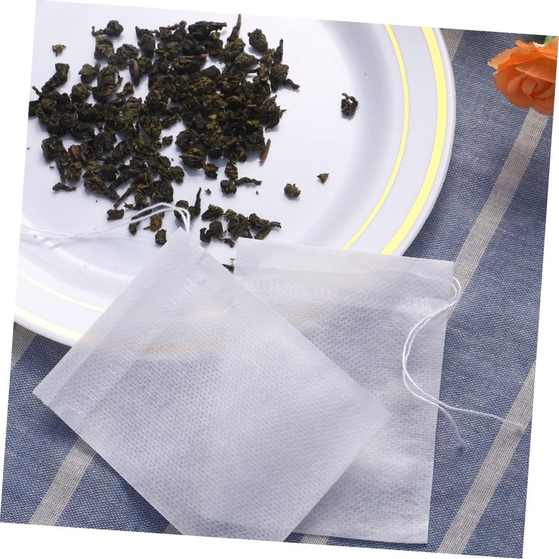 Ciieeo 100pcs Non-Woven Drawstring Tea Filter Bags for Loose Leaf