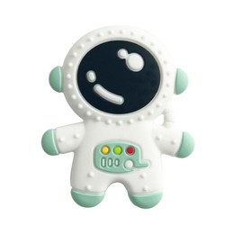 Cuxnoo Baby Teethers for 3+ Months Infants Sucking, Food Grade Silicon Astronaut Styling Teething Toy, BPA Free