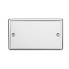 Knightsbridge CL86PC 2G Blanking Plate - Rounded Edge Polished Chrome