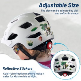 SIFVO Kids Helmet Adjustable 50-57cm for Aged 5-12, Kids Bike Helmet with Detachable Visor, Breathable and Comfortable Toddler Helmet