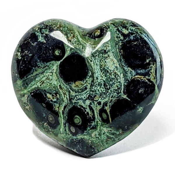 Eusice - Heart Kambamba Jasper, Natural Stone Wellbeing, Handmade Cut
