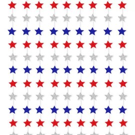 5 Pack Patriotic Red White and Blue Decorations 78Ft Star Garland Streamers Banner Independence Day 4th of July Memorial Day Holiday Party Supplies