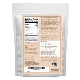 Healthworks Psyllium Husk Powder Organic - 32 Oz / 2 Lbs - Raw - Certified Organic - Finely Ground Powder from India - Keto, Vegan & Non-GMO - Fiber Support