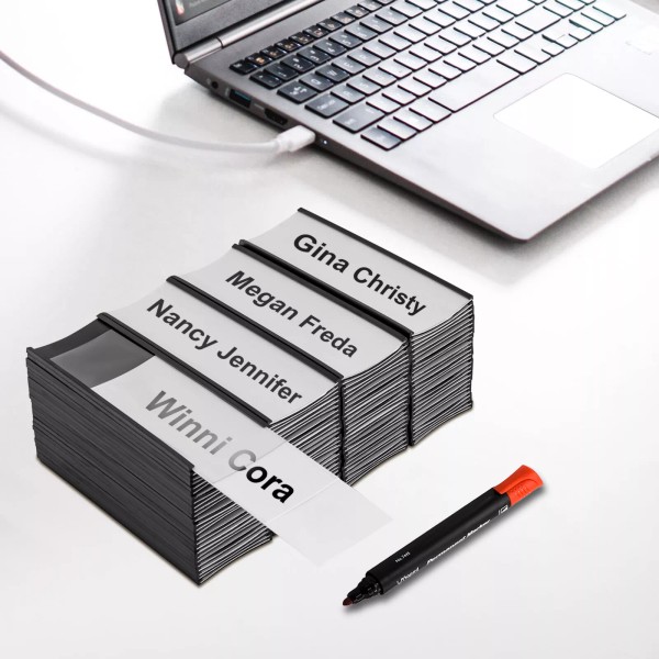 Unbranded Magnetic Label Holders 2x5.5 Inch C Channel Label Holders