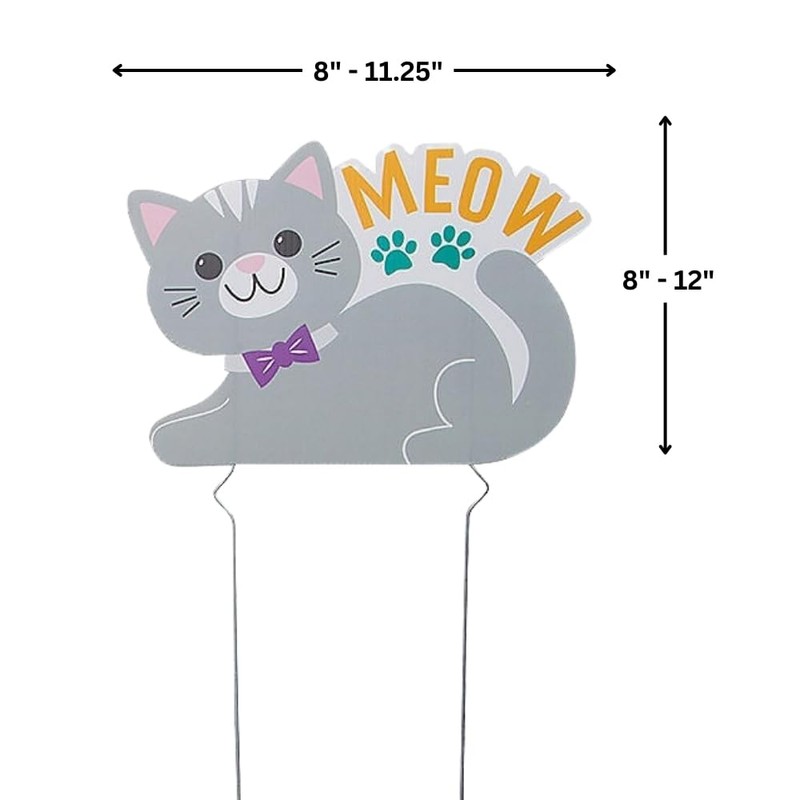 Cat Party Yard Sign Set