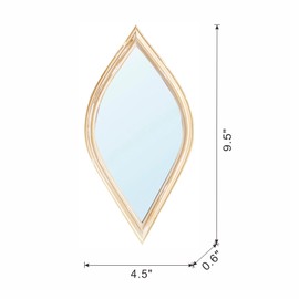 ZJMTOCYU Charming Small Decorative Mirror Set for Enhanced Wall Decor, Rustic Antique Gold Finish,