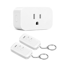 DEWENWILS Remote Control Outlet, Indoor Remote Outlet with 2 Remotes, 100FT Range, 15A/1875W, Remote Outlet Switch for Lights/Fans, Floor Lamp, Bedside Lamp