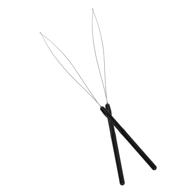10 Pieces Hair Extension Loop Needle Threader Pulling Hook Tool