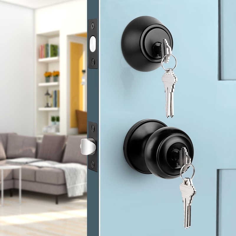 Probrico Keyed Alike Entrance Door Knob Front Door Knob and