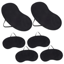 FRCOLOR 6pcs Lightweight Sleep Eye Mask for Travel and Napping Elastic Strap Blindfold Cover for Men and Women Comfortable Light Blocking Shade for Airplane and Car Use