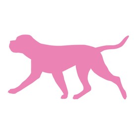 Cane Corso Trotting 9 inch Light Pink Indoor Outdoor Vinyl Decal