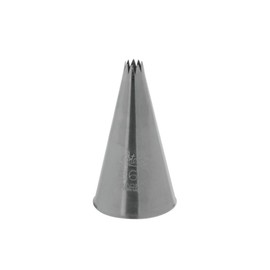 Ateco # 860 - French Star Pastry Tip .16'' Opening Diameter- Stainless Steel