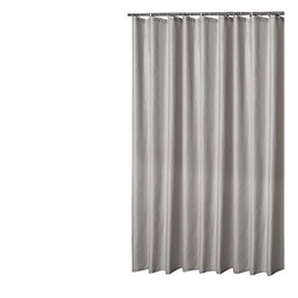 Sfoothome Waterproof Polyester Fabric Shower Curtain,Midew Resistant Washable Bath Curtain For Bathroom With Anti Rust Grommets, Plastic Curtain Rings And Heavy Weighted Hem (180 x 180cm, Gray)