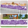 WANDIC 9.84 * 1.64ft Purple Ribbon Pattern Large Banner, 1PC